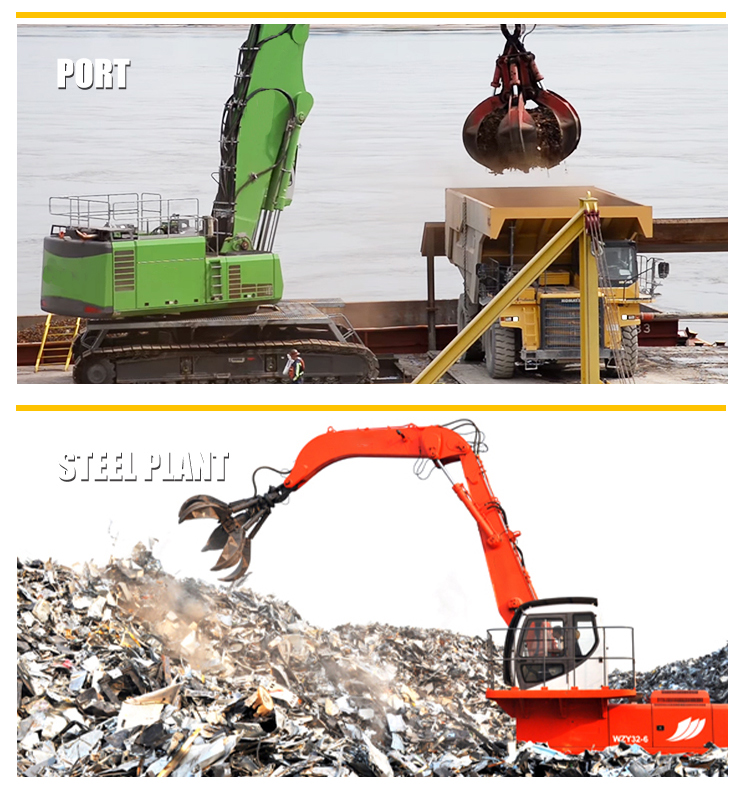 excavator rotating grab