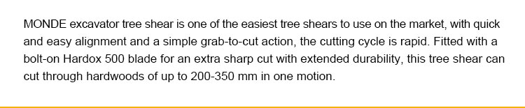 tree shear for 13 ton excavator